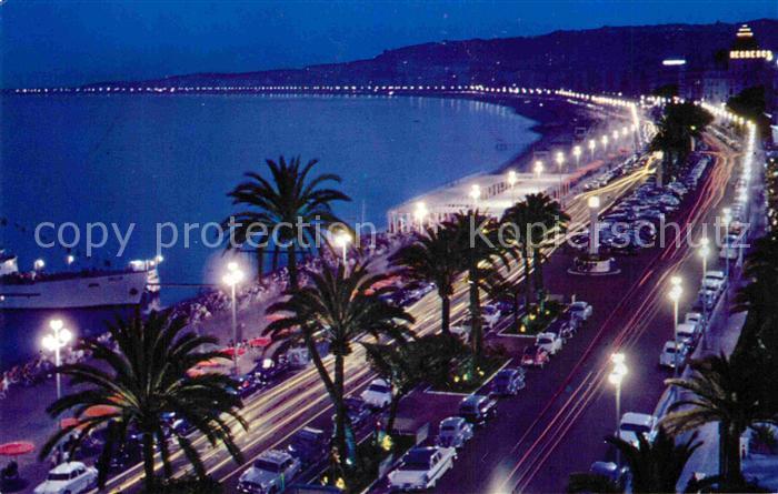 Nice Alpes Maritimes Cote d_Azur la nuit