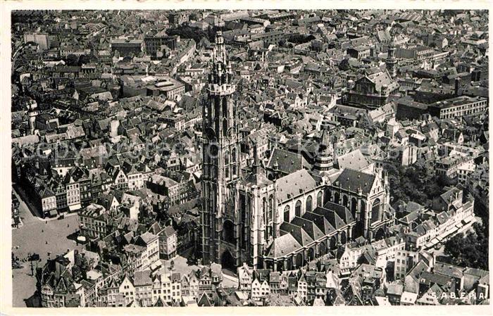 Antwerpen Anvers Cathedrale vue aerienne