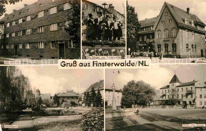 Finsterwalde Maerchenhaus Saenger Postamt HOG Zur Bruecke Schlosspark
