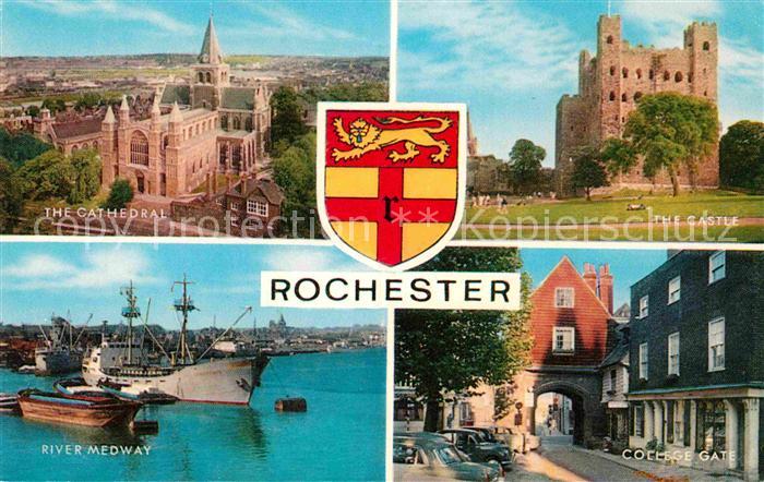Rochester Kent Cathedral Castle River Medway College Gate