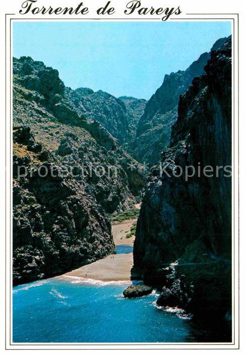 La Calobra Desembocadura del Torrente de Pareys vista aerea