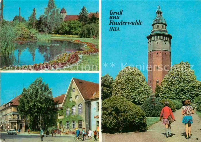 Finsterwalde Goldfischteich Schlosspark Post Sparkasse Wasserturm