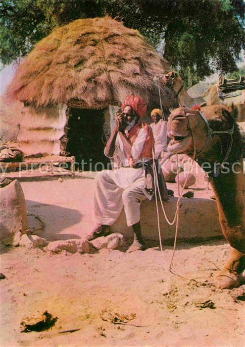 Rajasthan Domestic House in the desert Haus in der Wueste Kamel
