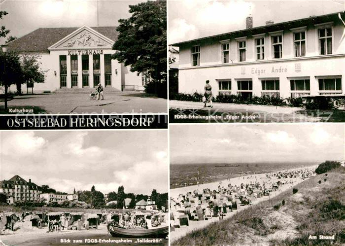 Heringsdorf Ostseebad Usedom Kulturhaus FDGB Erholungsheime Strand