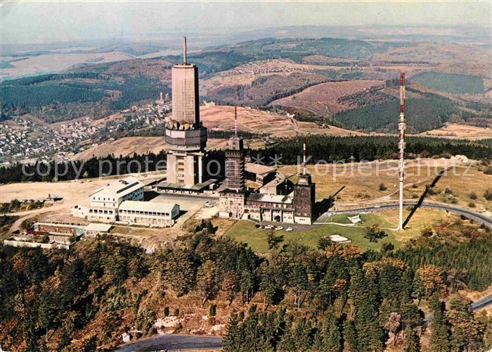 Grosser Feldberg Taunus mit Sendern Fliegeraufnahme