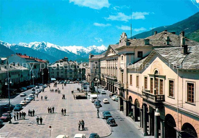 Aosta Piazza E Chanoux Municipio Ghiacciaio del Rutor Gletscher