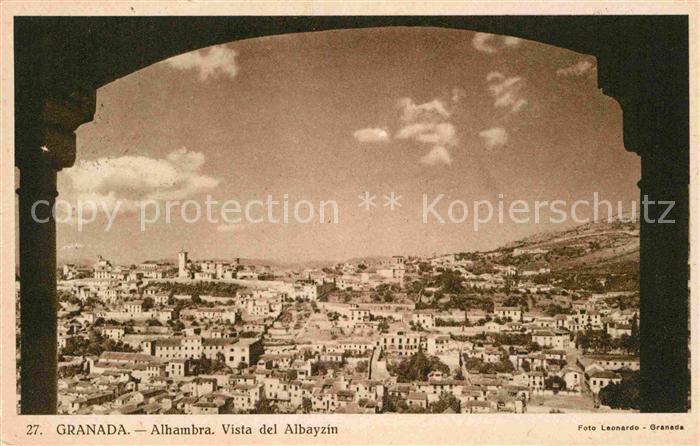 Granada Andalucia Alhambra vista del Albayzin
