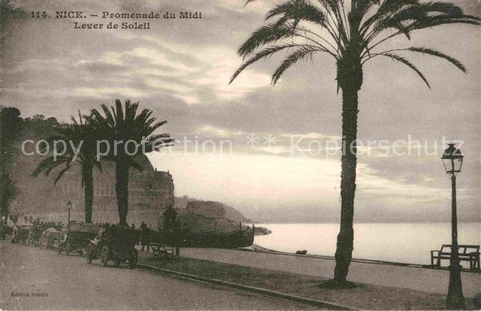 Nice Alpes Maritimes Promenade du Midi Lever de Soleil Cote d Azur