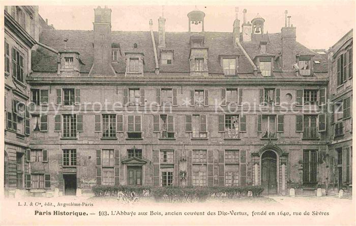 Paris Historique Abbaye aux Bois ancien couve