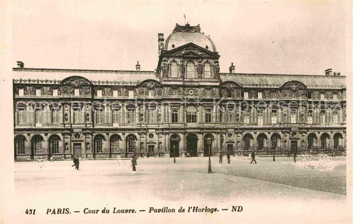 Paris Cour du Louvre Pavillon de l Horloge