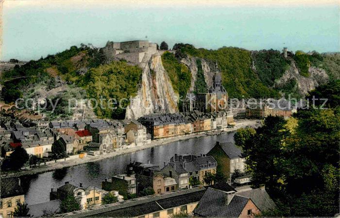 Dinant Wallonie Panorama Kirche Collegiale Notre Dame Zitadelle