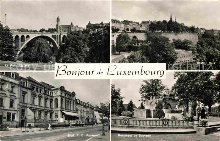 LUXEMBOURG  Luxemburg Pont Adolphe Bastion Beck Boulevard Roosevelt Monument du