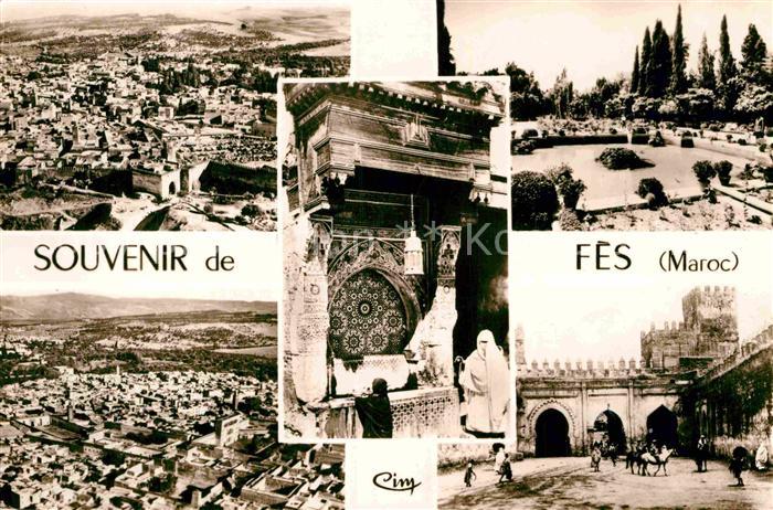 Fes Fez Maroc Vue arienne Jardin Parc Batiment