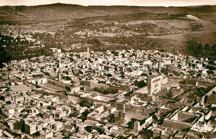 Fes Fez Maroc Vue aerienne sur la Medina