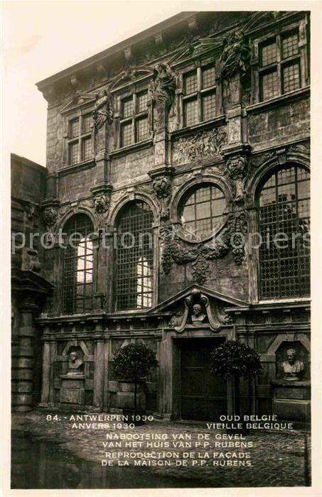 Anvers Antwerpen Reproduction de la Facade de la Maison de PP Rubens Carte Posta
