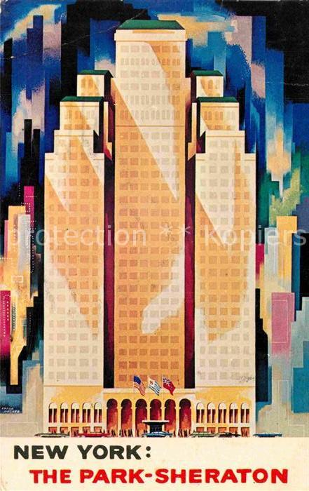New York City The Park Sheraton Illustration