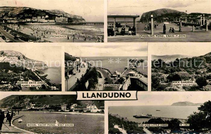 Llandudno Wales Promenade Paddling Pond Marine Drive Happy Valley Pier Colonnade