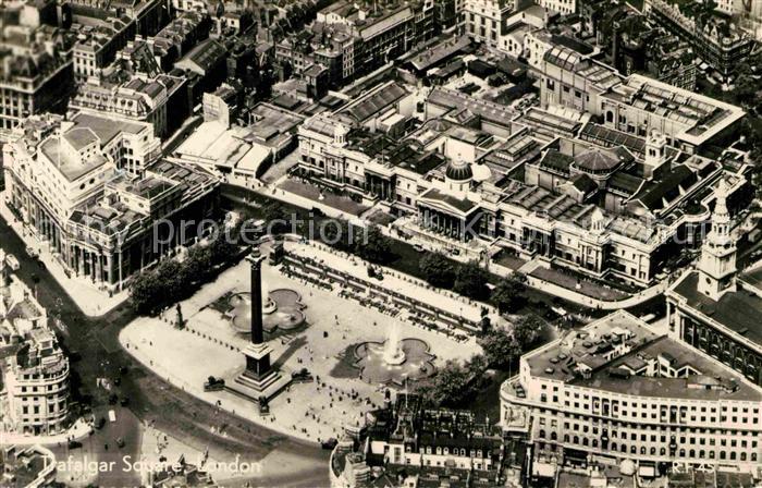 London Trafalgar Square aerial view