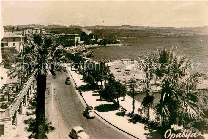 Opatija Abbazia Panorama Kueste Uferstrasse Strand