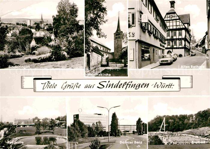 Sindelfingen Martinskirche Altes Rathaus Festhalle Daimler Benz Werk Freibad