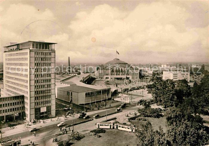 Frankfurt Main Blick auf das Messegelaende