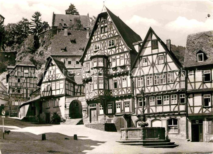 Miltenberg Main Historischer Marktplatz 15. Jhdt. Fachwerkhaeuser