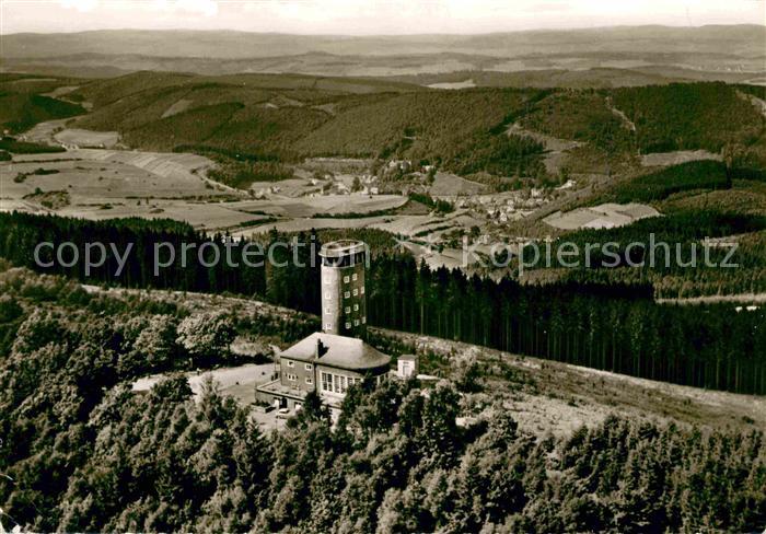 Kirchhundem Aussichtsturm Hohe Bracht Fliegeraufnahme