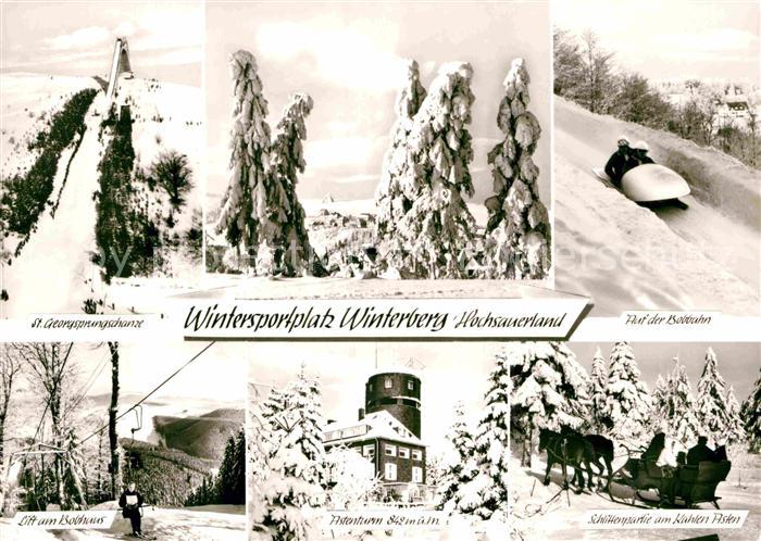 Winterberg Hochsauerland St Georgssprungschanze Skispringen Bobbahn Schlittenpar