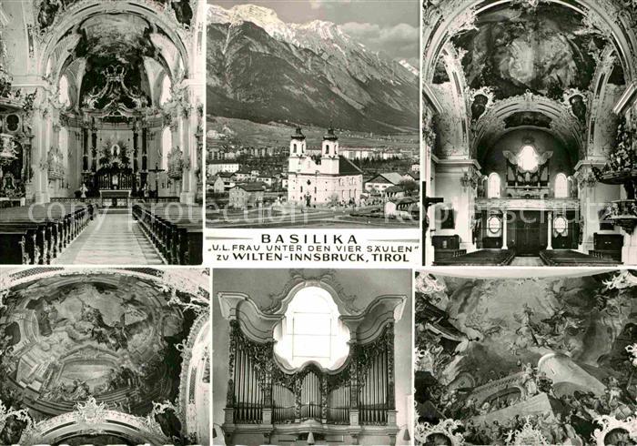 Wilten Tirol Basilika Innenansichten Fresken Orgel Alpenblick