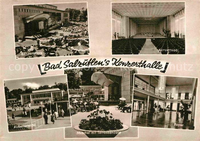 Bad Salzuflen Konzerthalle Konzertsaal Foyer Muschel Terrassencafe Konzertplatz