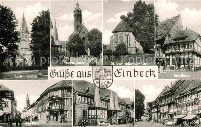Einbeck Niedersachsen Katholische Kirche Marktstrasse Rathaus Brodhaus
