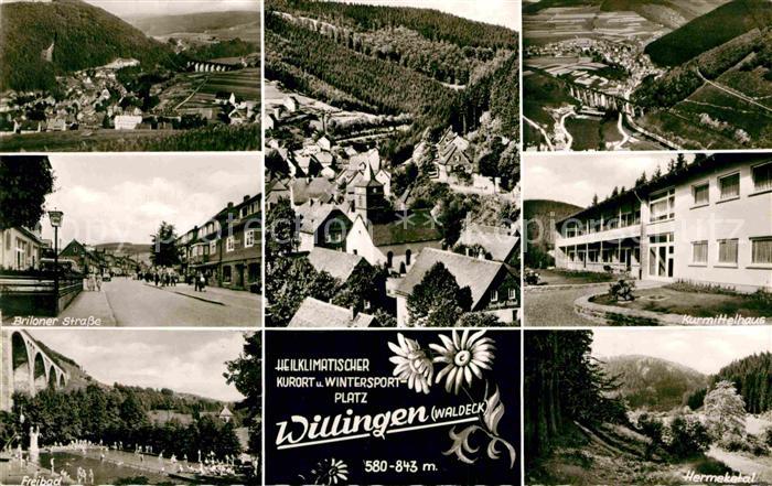 Willingen Sauerland Briloner Strasse Freibad Kurmittelhaus Panorama
