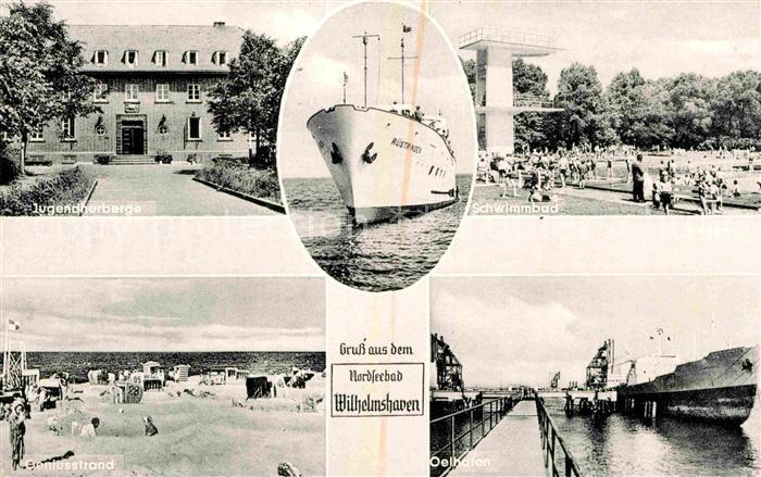 Wilhelmshaven  CITY Jugendherberge Schwimmbad Strand Anlegestelle