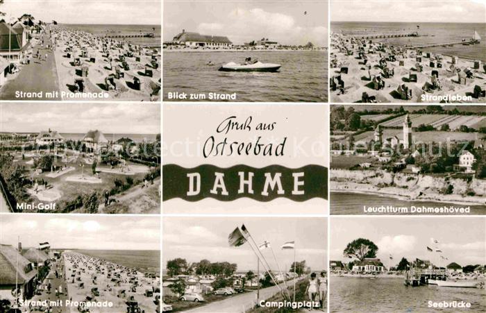 Dahme Ostseebad Strand mini Golf Campingplatz Seebruecke Leuchtturm