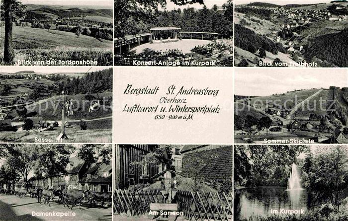 St Andreasberg Harz Jordanshoehe Sessel Damenkapelle Kurpark Skipiste