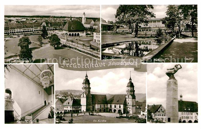 FREUDENSTADT BW %ma Kurhaus Foyer Evangelische Kirche Denkmal