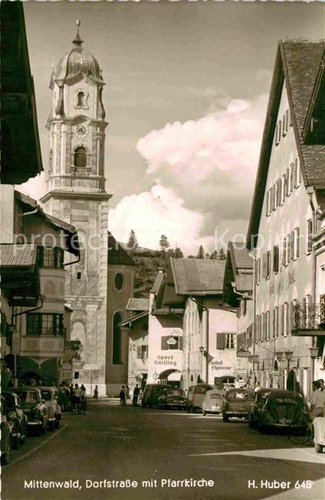 Mittenwald Bayern Dorfstrasse Pfarrkirche