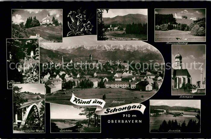 Schongau Auerberg Lourdes Grotte Echelsbacher Bruecke Lechstausee