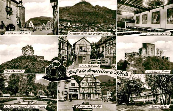 Annweiler Trifels Rathaus Asselstein Kuranlagen Markt Hochstaufensaal