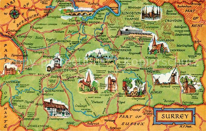 Surrey Landkarte