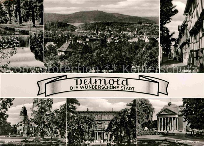 Detmold Allee Schloss Palais Museumakademie Gesamtansicht Landestheater