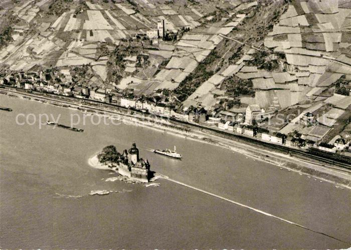 Kaub Fliegeraufnahme Burg Gutenfels