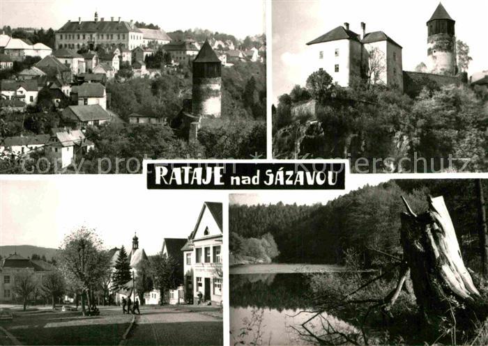 Rataje nad Sazavou Teilansicht  Burg See