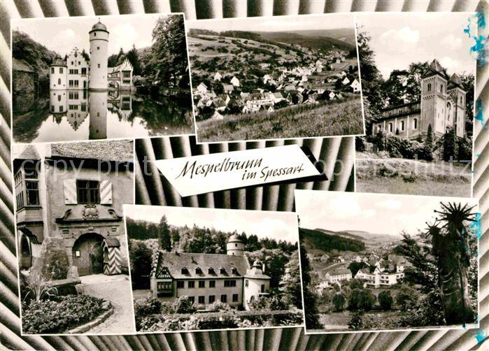 Mespelbrunn Schloss Garten Teilansicht