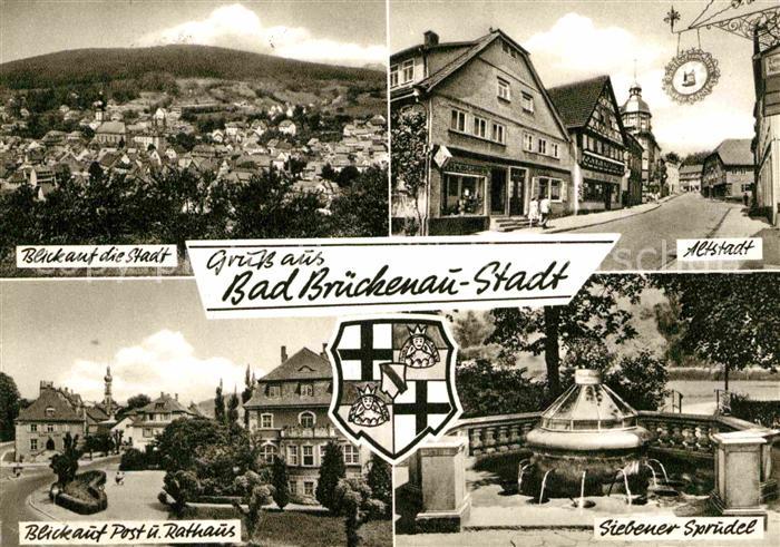 Bad Brueckenau Panorama Post Rathaus Siebener Sprudel Altstadt