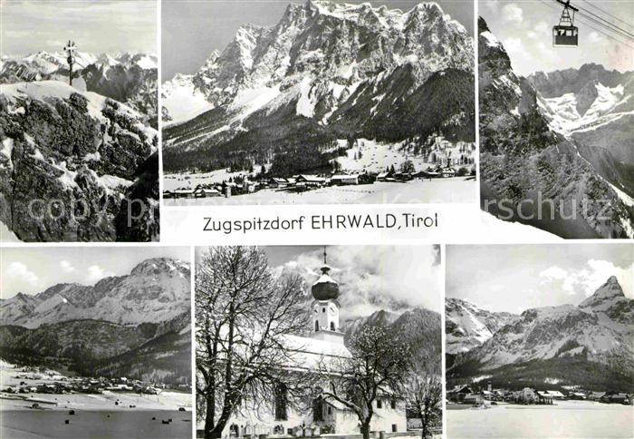 Ehrwald Tirol Kirche Seilbahn Panorama Gipfelkreuz