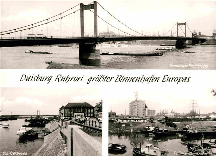 Duisburg Ruhr Binnenhafen  Schifferboerse Phoenix Rheinrohr
