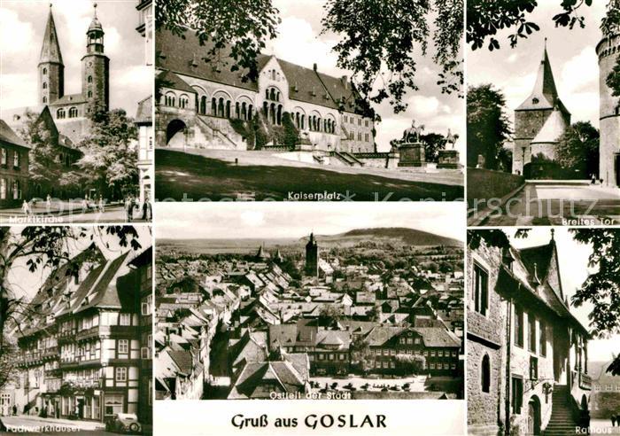 GOSLAR Harz Niedersachsen Marktkirche Kaiserplatz Breites Tor Rathaus Ostteil