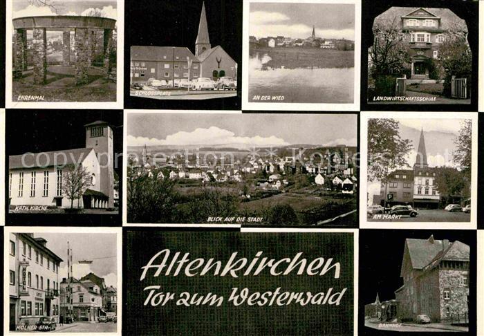 Altenkirchen Westerwald Ehrenmal Katholische Kirche Koelner Strasse am Markt Sch