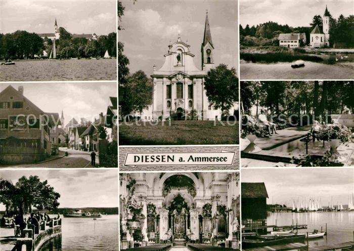 Diessen Ammersee Kircheninneres Hafen Kapelle Teilansicht